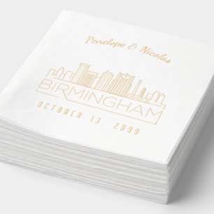 Servilletas Con Brillo Relieve metalizado dorado personalizado Birmingham
