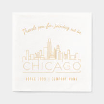 Relieve metalizado dorado Personalizado Chicago Co