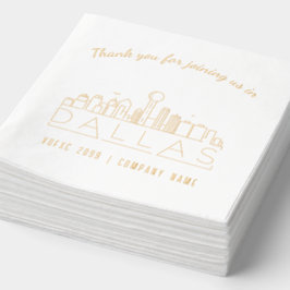 Servilletas Con Brillo Relieve metalizado dorado Personalizado Dallas Cor