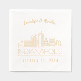 Servilletas Con Brillo Relieve metalizado dorado personalizado Indianápol