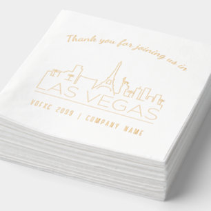 Servilletas Con Brillo Relieve metalizado dorado Personalizado Las Vegas