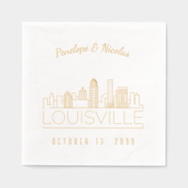 Servilletas Con Brillo Relieve metalizado dorado personalizado Louisville