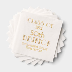 Servilletas Con Brillo Reunión del hito de graduación del Art Deco #1