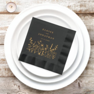 Servilletas Con Brillo Simple Minimalista Boho Boda Gold