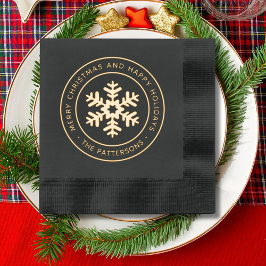 Servilletas Con Brillo Snowflake Feliz Navidad Felices Fiestas Personaliz