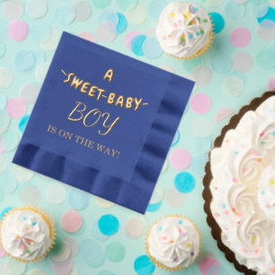 Servilletas Con Brillo Sweet Baby Boy Baby Shower