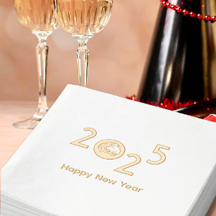 Servilletas Con Brillo Tierra en 2027 - Celebración de Año Nuevo