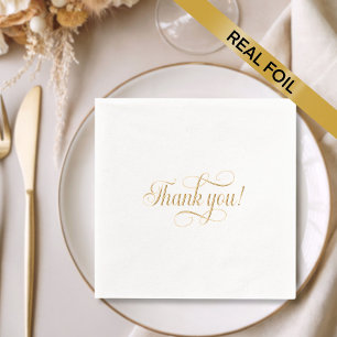 Servilletas Con Brillo Típografía elegante Relieve metalizado Napkins