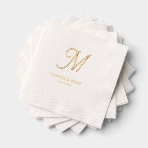 Servilletas Con Brillo Toallas Boda estampadas de Relieve metalizado mono
