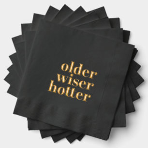 Servilletas Con Brillo Toallas de cumpleaños más viejas de Wiser Hotter