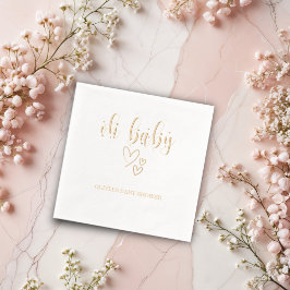 Servilletas Con Brillo Toallas de Relieve metalizado Baby Shower "Oh Baby