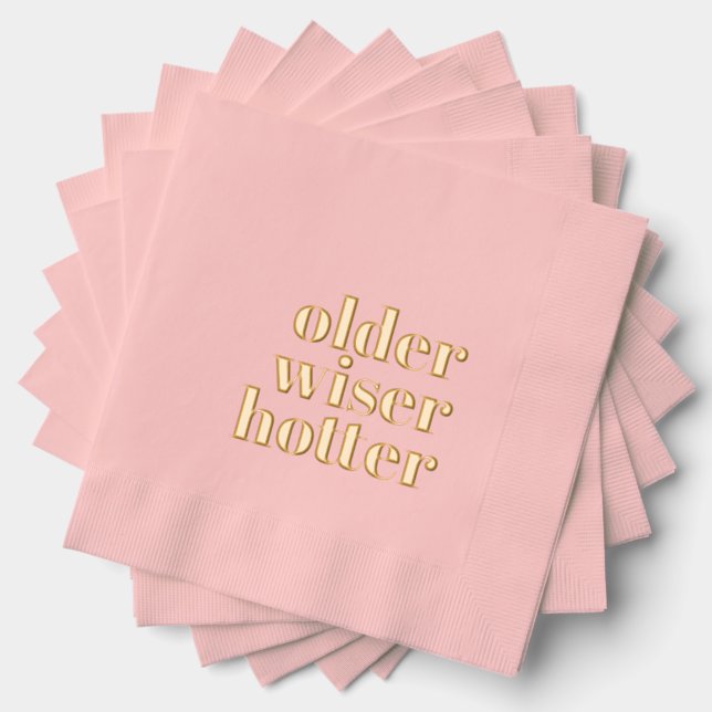 Servilletas Con Brillo Toallas rosas más antiguas de Wiser Hotter (Insitu (apilados))