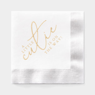 Servilletas Con Brillo Un pequeño encanto está en camino Fiesta de bebé n