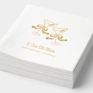 Servilletas Con Brillo Un poco más viejo Cocktail Gold Napkins