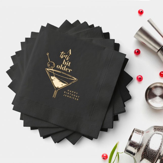 Servilletas Con Brillo Un poco más viejo Martini Napkins de la fiesta de  (Subido por el creador)