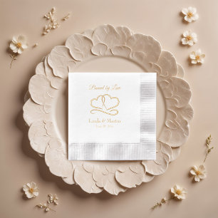 Servilletas Con Brillo Vinculado por amor, Boda