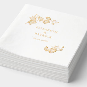 Servilletas Con Brillo Votos de Orquídea Marfil Formal Clásico Boda Forma