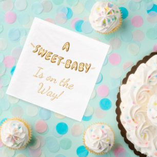 Servilletas Con Brillo Whimsical Sweet Baby on the Way