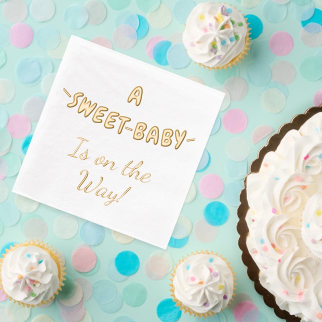 Servilletas Con Brillo Whimsical Sweet Baby on the Way (Insitu (Partido))