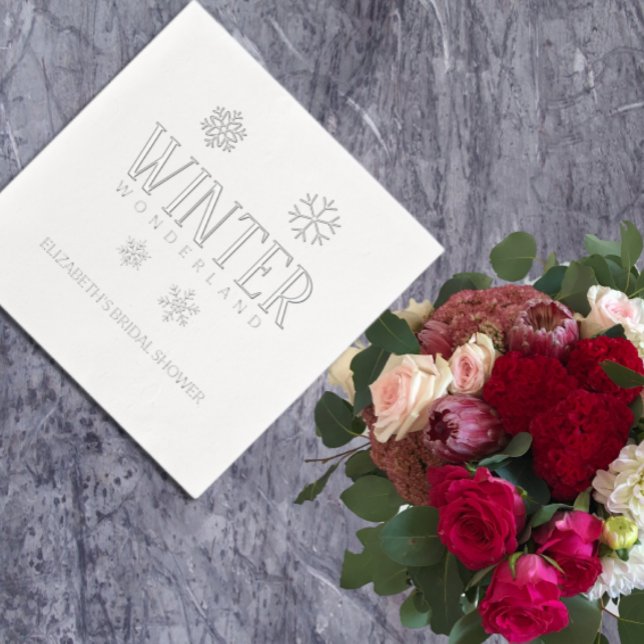 Servilletas Con Brillo Winter Wonderland (Subido por el creador)