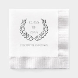 Servilletas Con Brillo Wreath of Leaves Graduación Relieve metalizado Nap