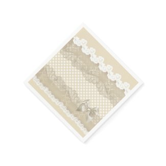 Servilletas de papel lunares y encaje para bodas paper napkin