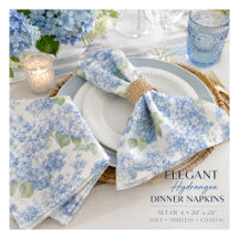 Servilletas de tela de Hortensia Azul para mesas e