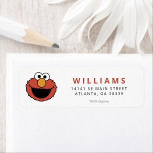 Sesame Street   Etiqueta de cumpleaños de Elmo