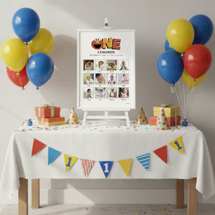 Sesame Street Póster del primer cumpleaños de El