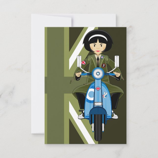 Sesenta Chicas mod en Parka con Scooter (Anverso)