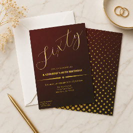 Sesenta elegante invitación de cumpleaños número 6