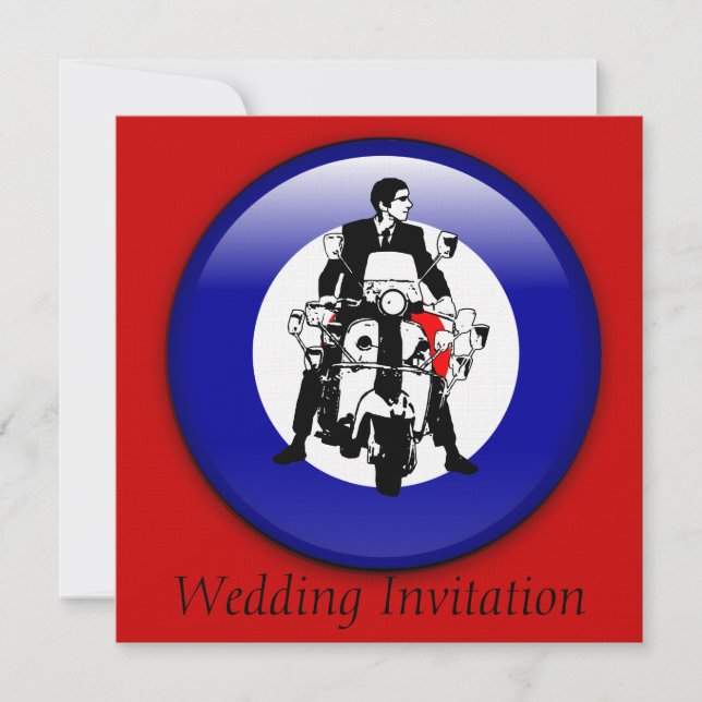 Sesenta Mod sobre las invitaciones a 3d objetivos (Anverso)