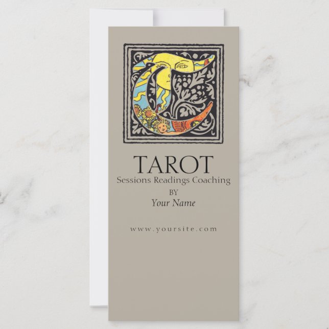Sesiones de TAROT, lecturas - Tarjeta de saludo, V (Anverso)
