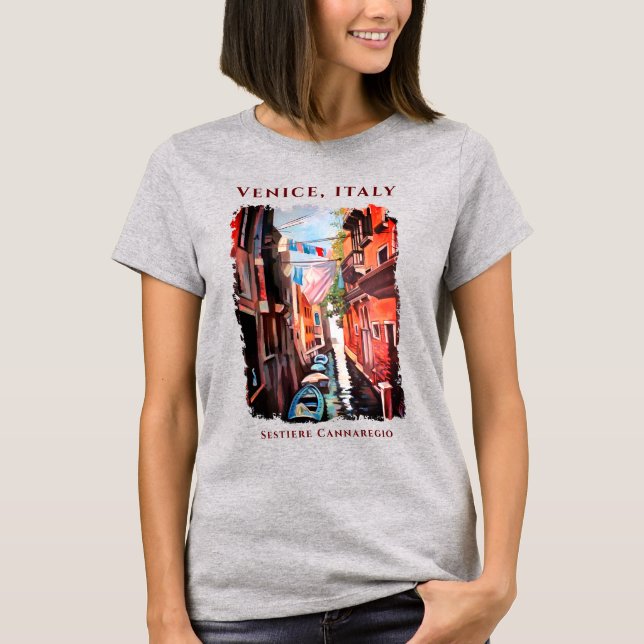 Sestiere Cannaregio | Venecia, camiseta italiana (Anverso)