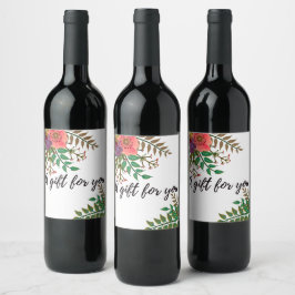 Set de etiquetas floral  para alimentos y bebidas