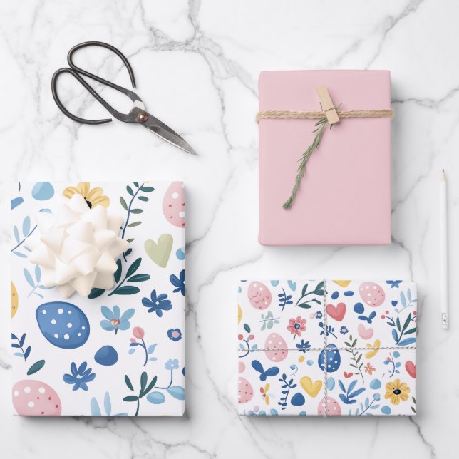 Set de hojas de papel de envolvimiento Lt Pink Eas (Anverso)