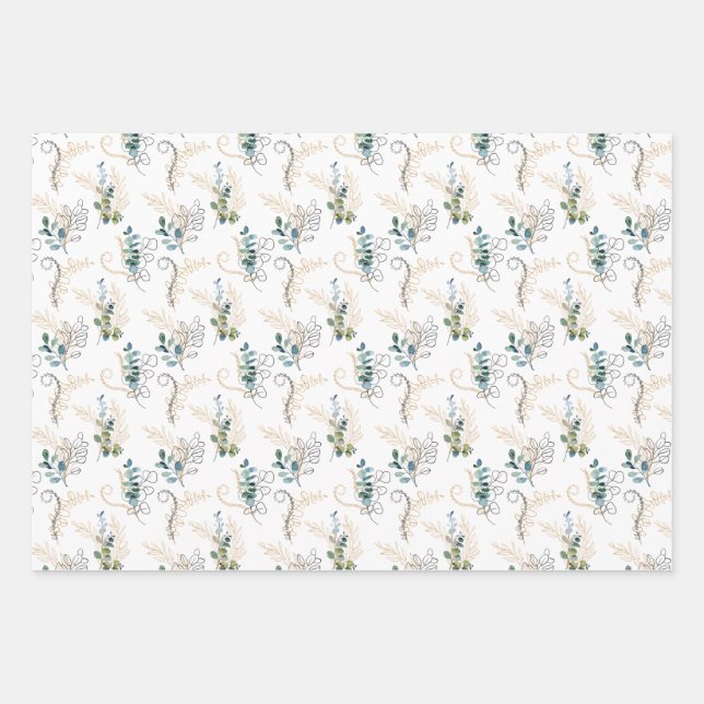 Set de hojas de papel de regalo (Anverso 3)