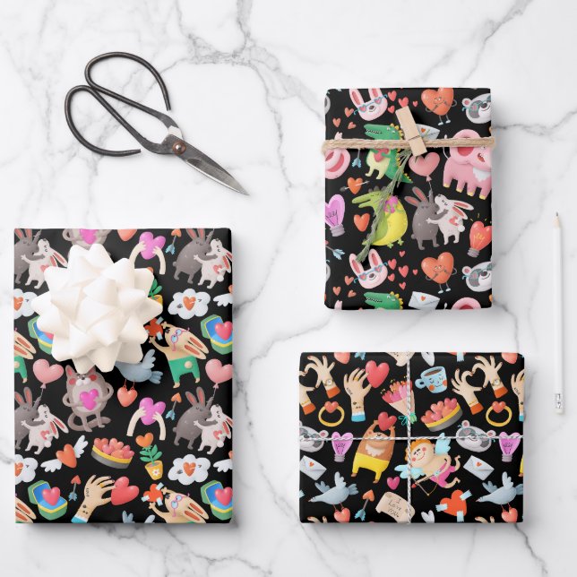 Set de hojas de papel de regalo (Anverso)