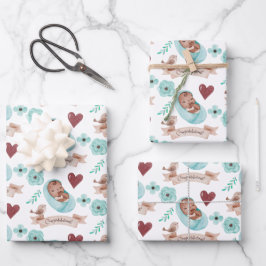 Set de hojas planas de papel para niños envueltos 