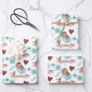 Set de hojas planas de papel para niños envueltos