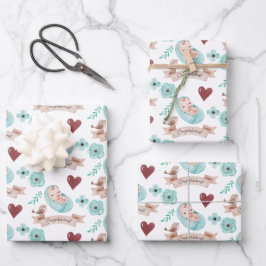 Set de hojas planas de papel para niños envueltos 