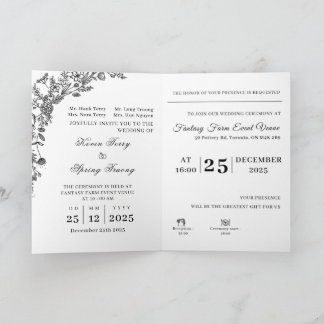 Set de Invitación Dobleada "Nos estamos Casando"