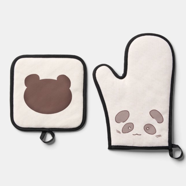 SET DE MANOPLAS 柔らかいパンダイラスト (Anverso)