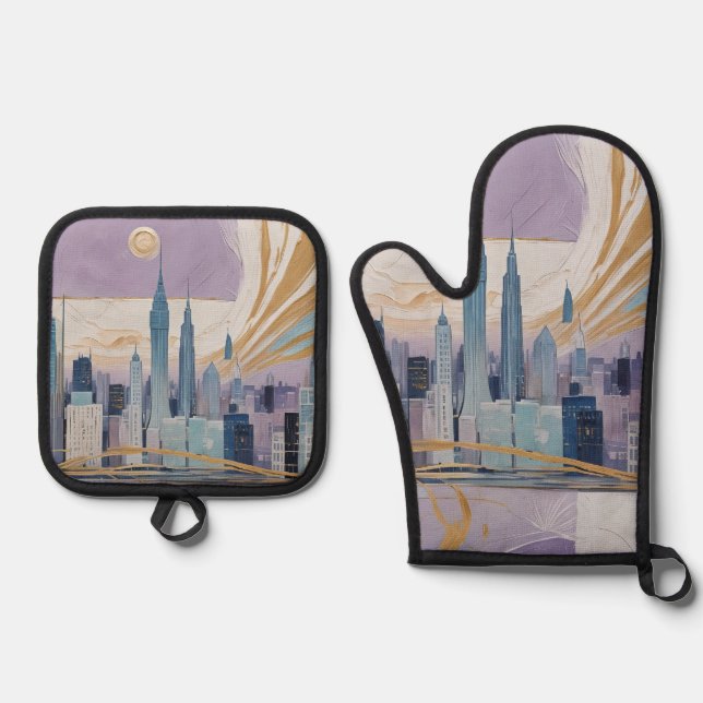 Set De Manoplas A Lunar Cityscape (Anverso)