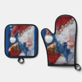 Set De Manoplas A Santa le encantan los animales