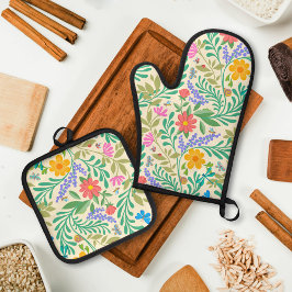 Set De Manoplas Abeja de miel, galimatías, mariposa, libélula y fl