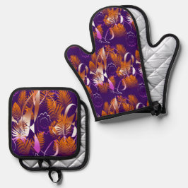 Set De Manoplas Abstract Autumnal Melancholy