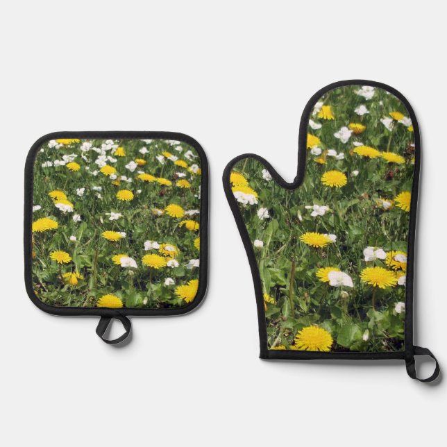 Set De Manoplas Abuelos Flores salvajes (Anverso)