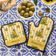 Aceite de oliva personalizado con franja amarilla