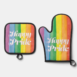 Set De Manoplas Acuarelas Feliz Orgullo Arcoíris
